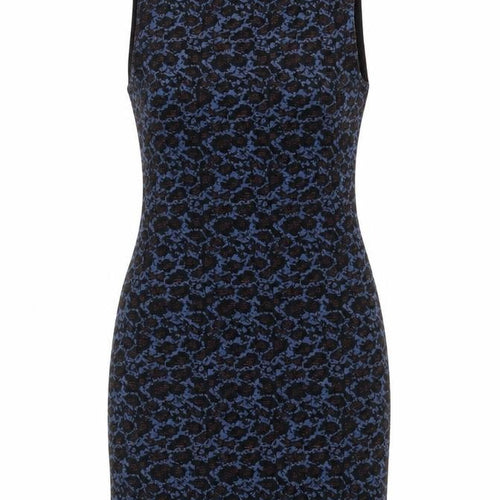 Next Women’s Black Blue Animal Print Sheath Dress Size 14
