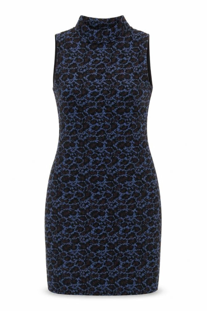 Next Women’s Black Blue Animal Print Sheath Dress Size 14