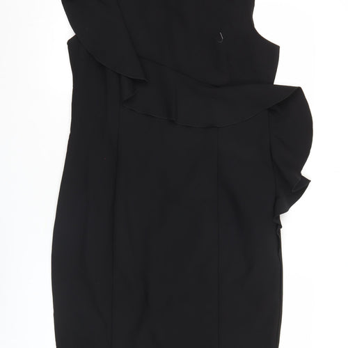 Next Women Black Size 14 Sheath Knee Length Sleeveless Dress