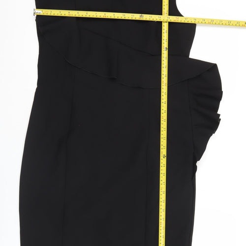 Next Women Black Size 14 Sheath Knee Length Sleeveless Dress