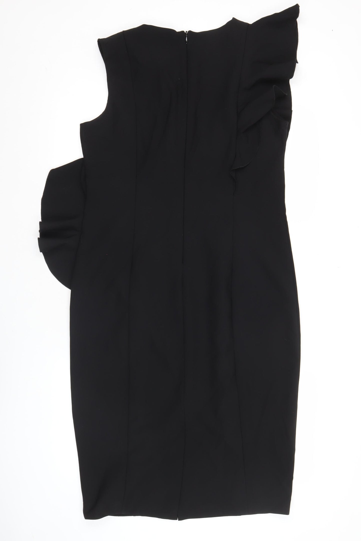Next Women Black Size 14 Sheath Knee Length Sleeveless Dress