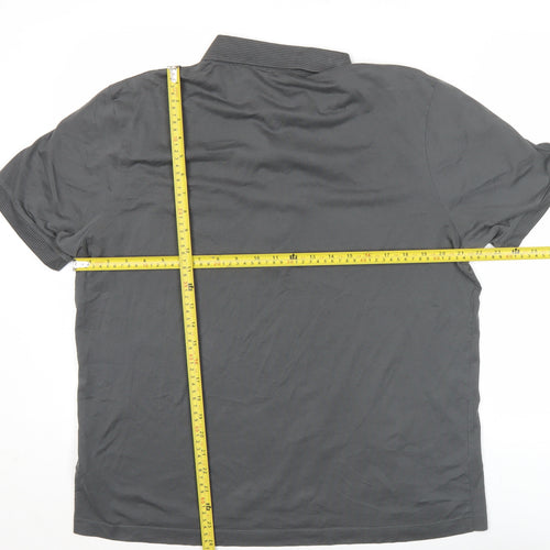 Ted Baker Men’s Grey Cotton Polo Shirt Size S Short Sleeve