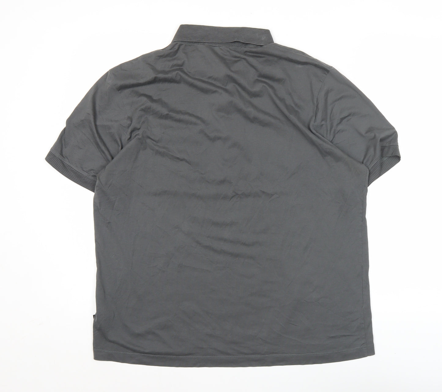 Ted Baker Men’s Grey Cotton Polo Shirt Size S Short Sleeve