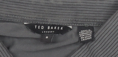 Ted Baker Men’s Grey Cotton Polo Shirt Size S Short Sleeve