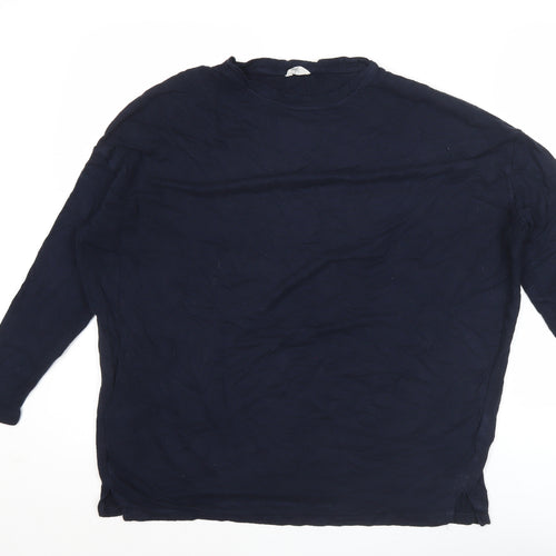 Hush Men’s Navy Blue Long Sleeve Crew Neck Casual Top Size S