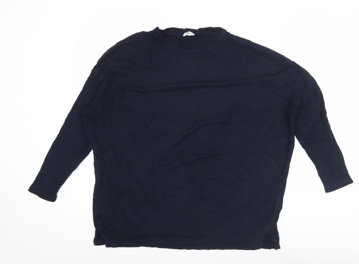 Hush Men’s Navy Blue Long Sleeve Crew Neck Casual Top Size S