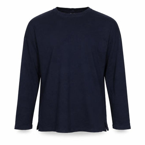 Hush Men’s Navy Blue Long Sleeve Crew Neck Casual Top Size S