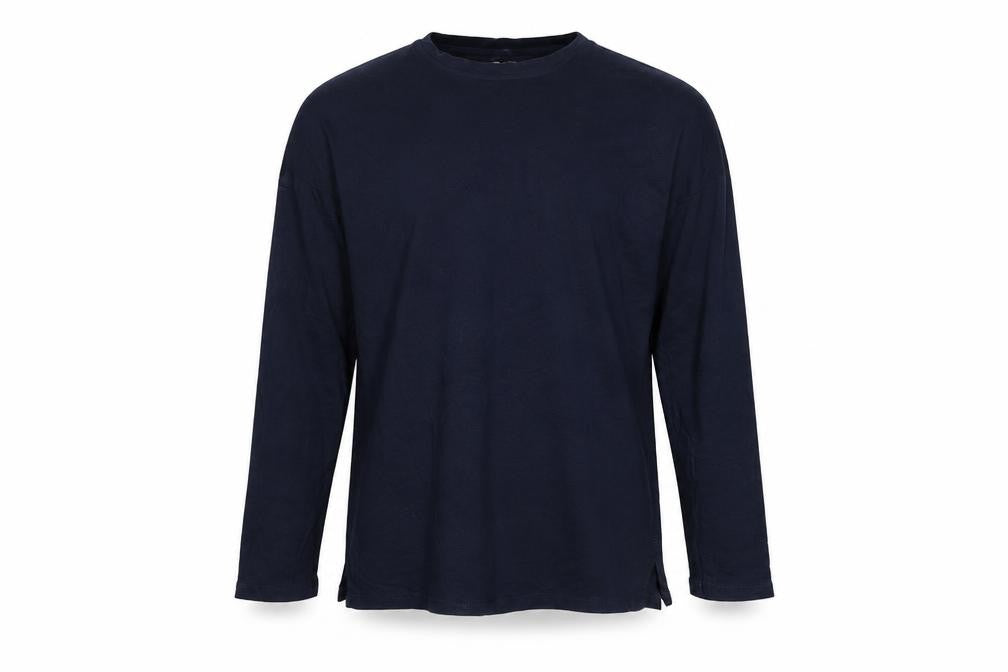 Hush Men’s Navy Blue Long Sleeve Crew Neck Casual Top Size S