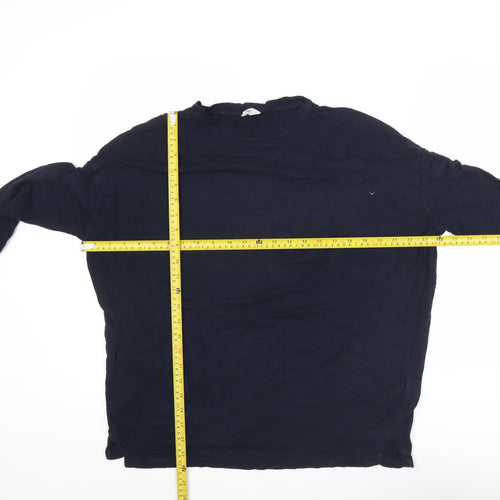 Hush Men’s Navy Blue Long Sleeve Crew Neck Casual Top Size S