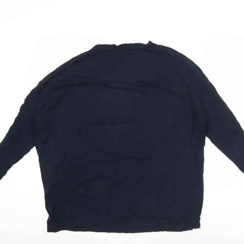 Hush Men’s Navy Blue Long Sleeve Crew Neck Casual Top Size S