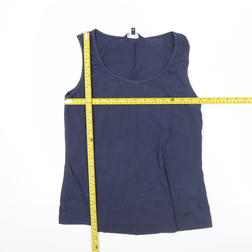 Crew Clothing Company Womens Blue Size 12 Tank Top Cotton Blend