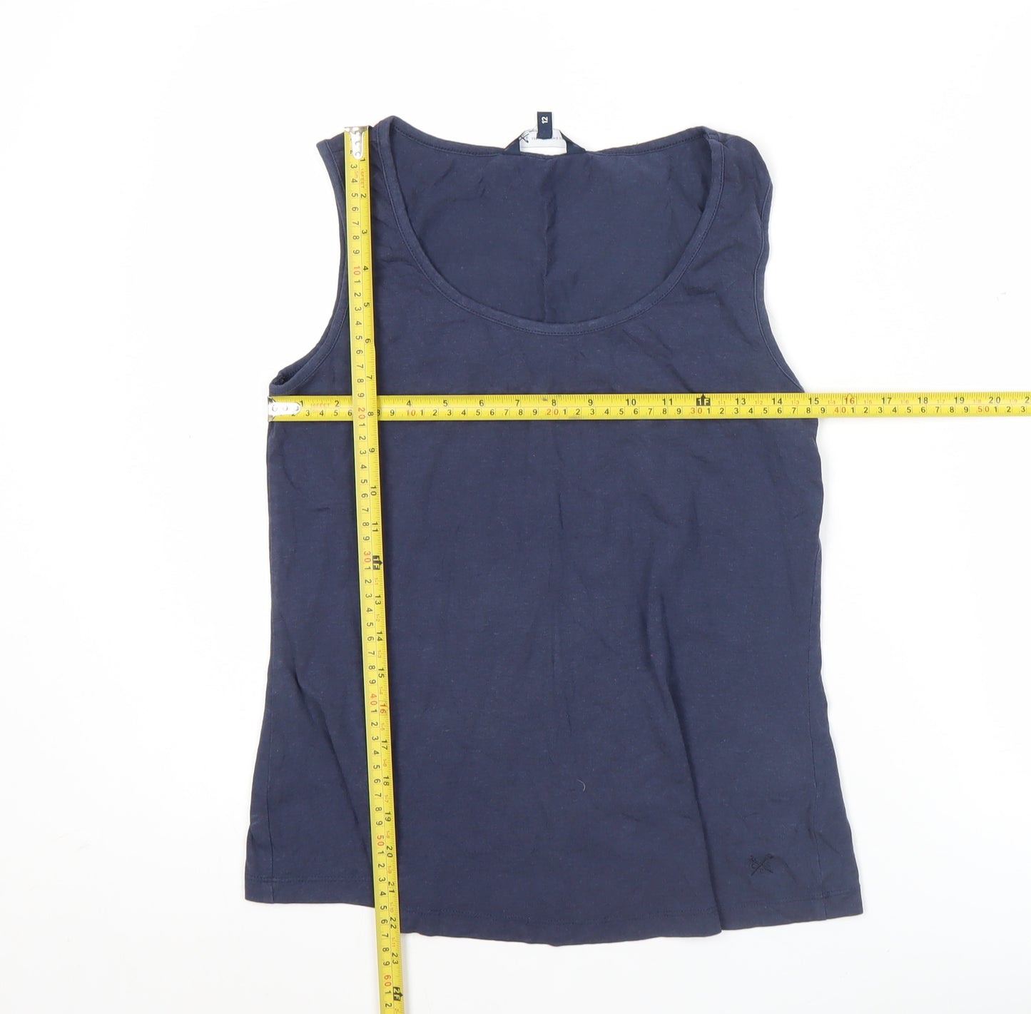 Crew Clothing Company Womens Blue Size 12 Tank Top Cotton Blend