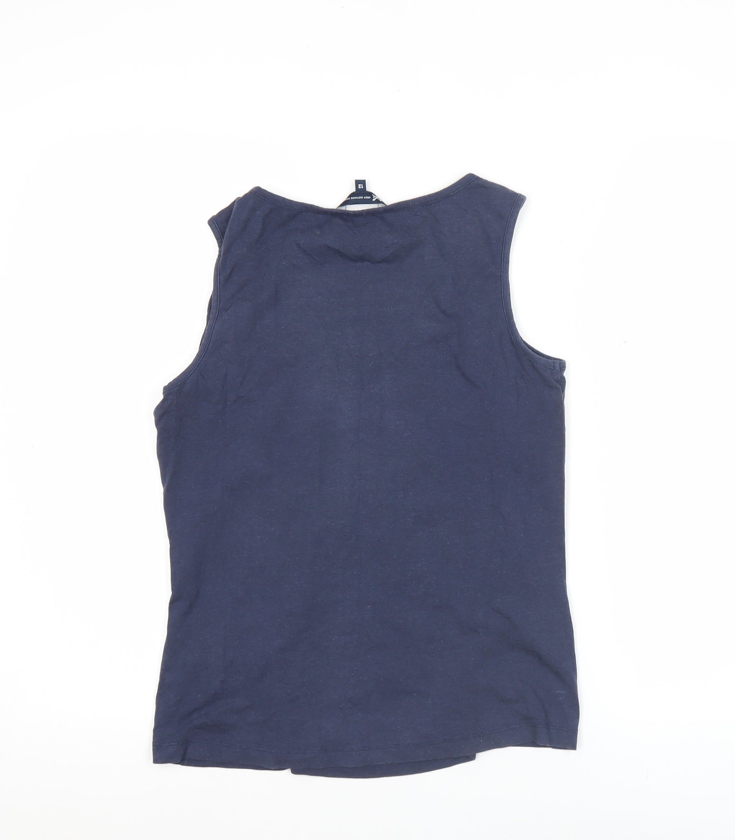 Crew Clothing Company Womens Blue Size 12 Tank Top Cotton Blend