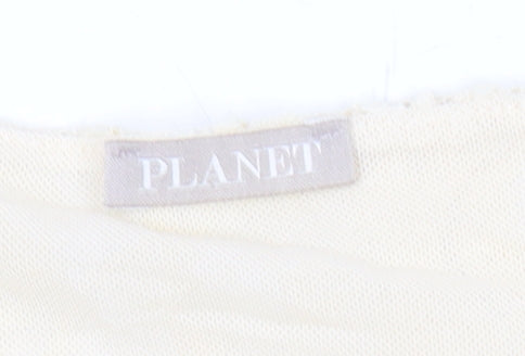 Planet Women’s Ivory Lace Long Sleeve Scoop Neck Tunic Blouse XL