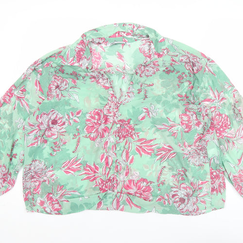Zara Women’s Multicoloured Floral Chiffon Blouse Size L