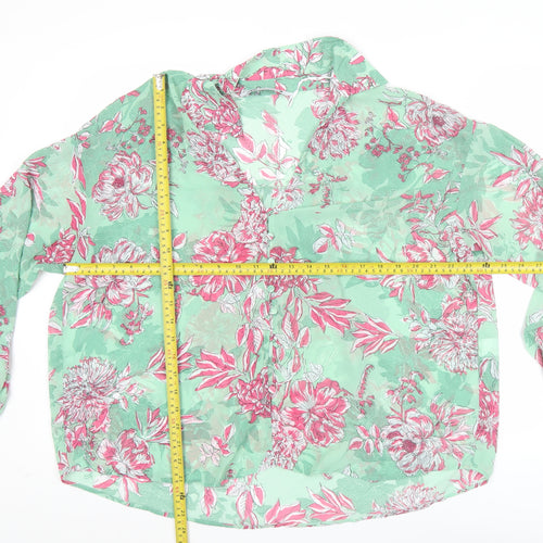 Zara Women’s Multicoloured Floral Chiffon Blouse Size L