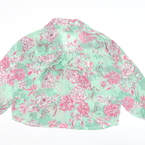 Zara Women’s Multicoloured Floral Chiffon Blouse Size L