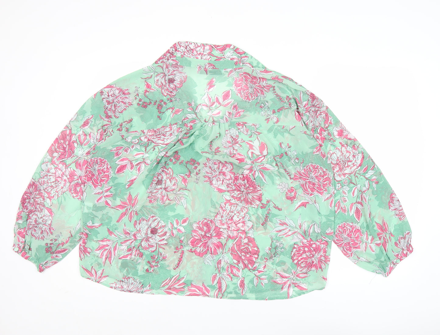 Zara Women’s Multicoloured Floral Chiffon Blouse Size L
