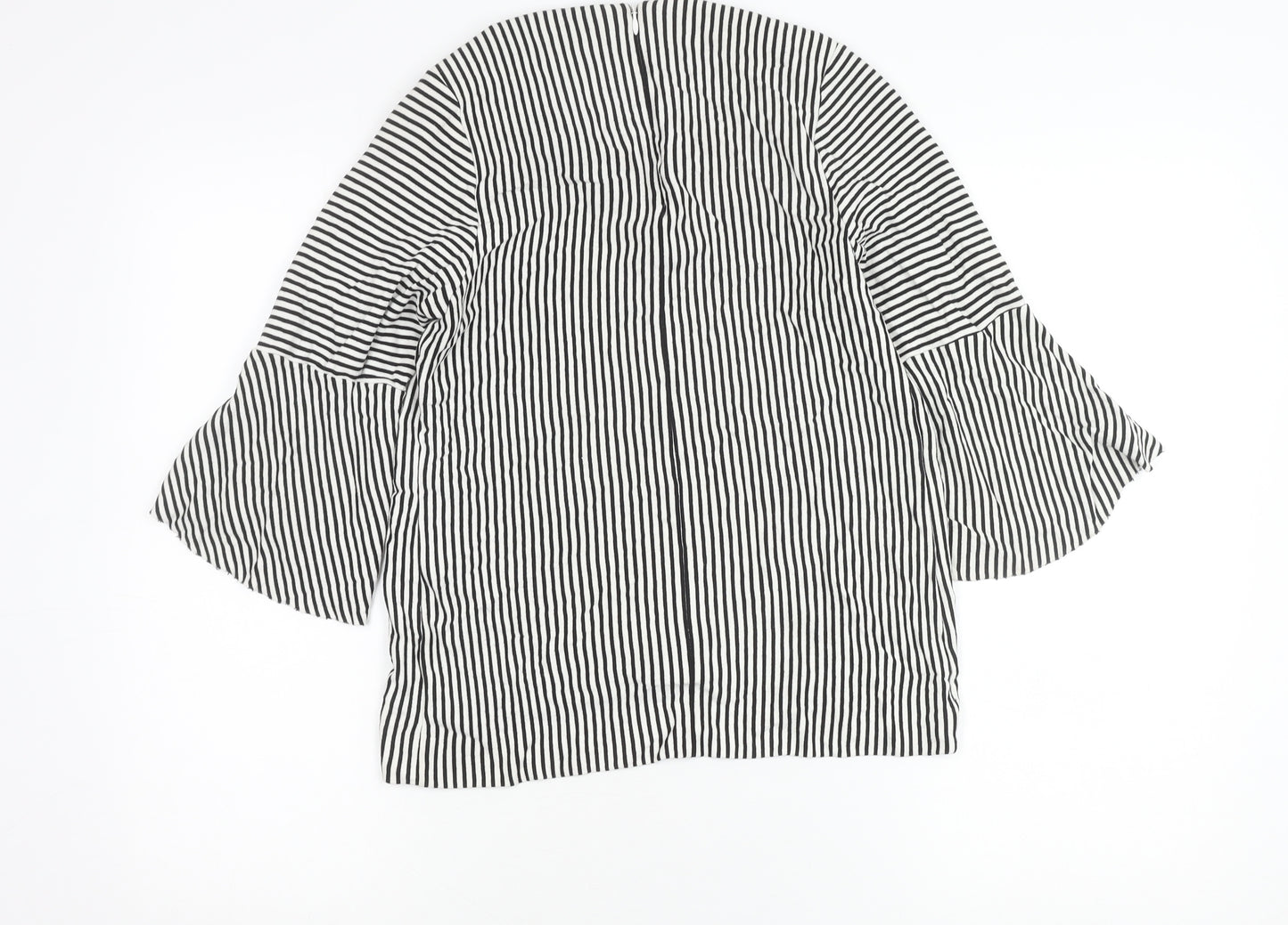 L.K.Bennett Women Black White Striped Tunic Blouse M