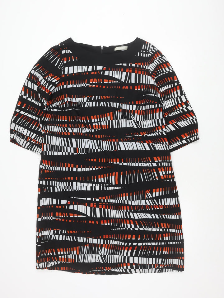 Skopes Women’s Black Red White Geometric Sheath Dress Size 16