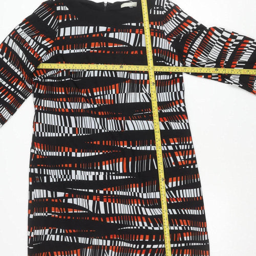 Skopes Women’s Black Red White Geometric Sheath Dress Size 16