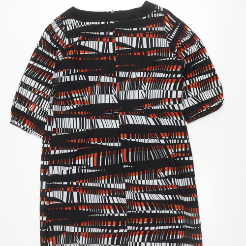 Skopes Women’s Black Red White Geometric Sheath Dress Size 16