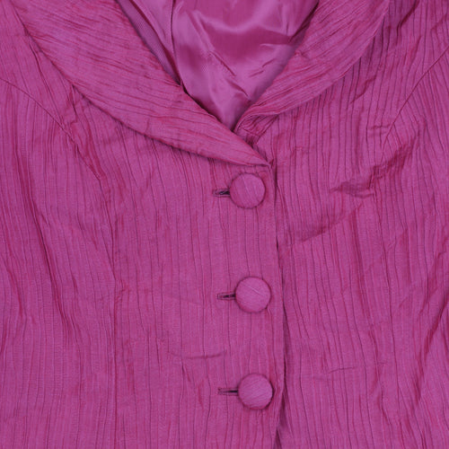 Minuet Women’s Red Textured Shawl Collar Blazer UK 12