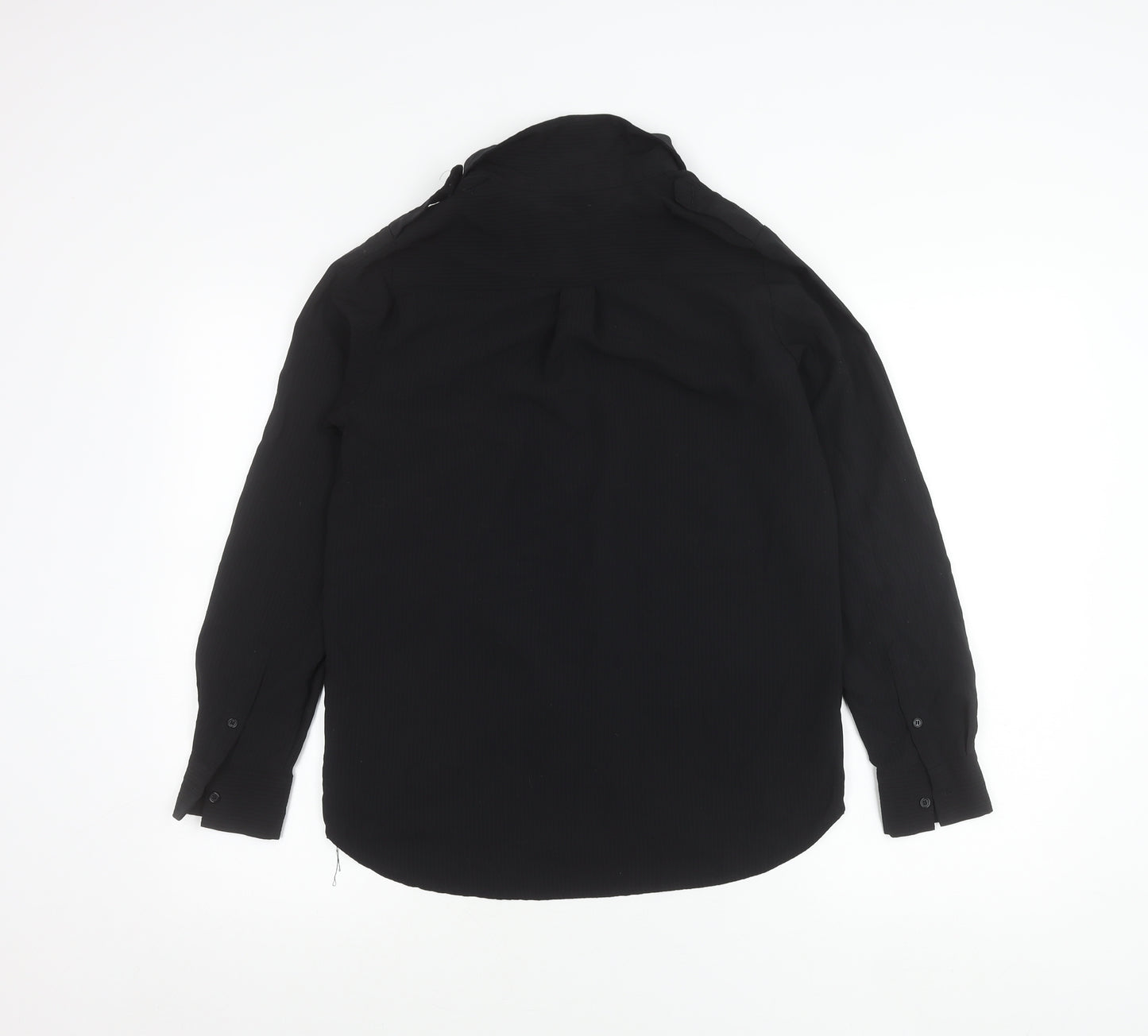 French Connection Womens Black Size 8 Button-Up Long Sleeve Shirt