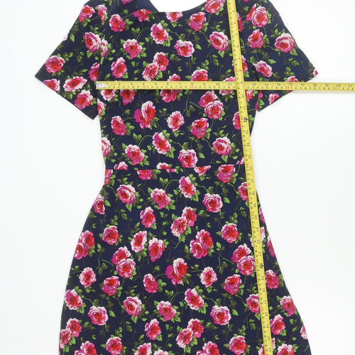 Warehouse Women’s Multicoloured Floral Fit & Flare Dress UK 8