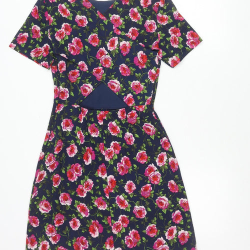 Warehouse Women’s Multicoloured Floral Fit & Flare Dress UK 8