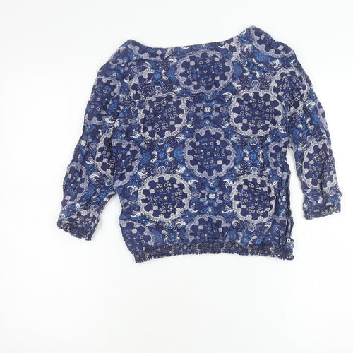 Dorothy Perkins Womens Blue Paisley Tunic Blouse Size 6 Viscose
