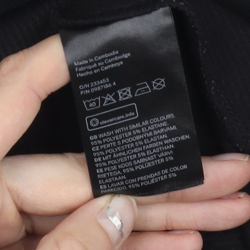 H&M Divided Women’s Black XS Bodycon Mini Dress Long Sleeve Cut Out