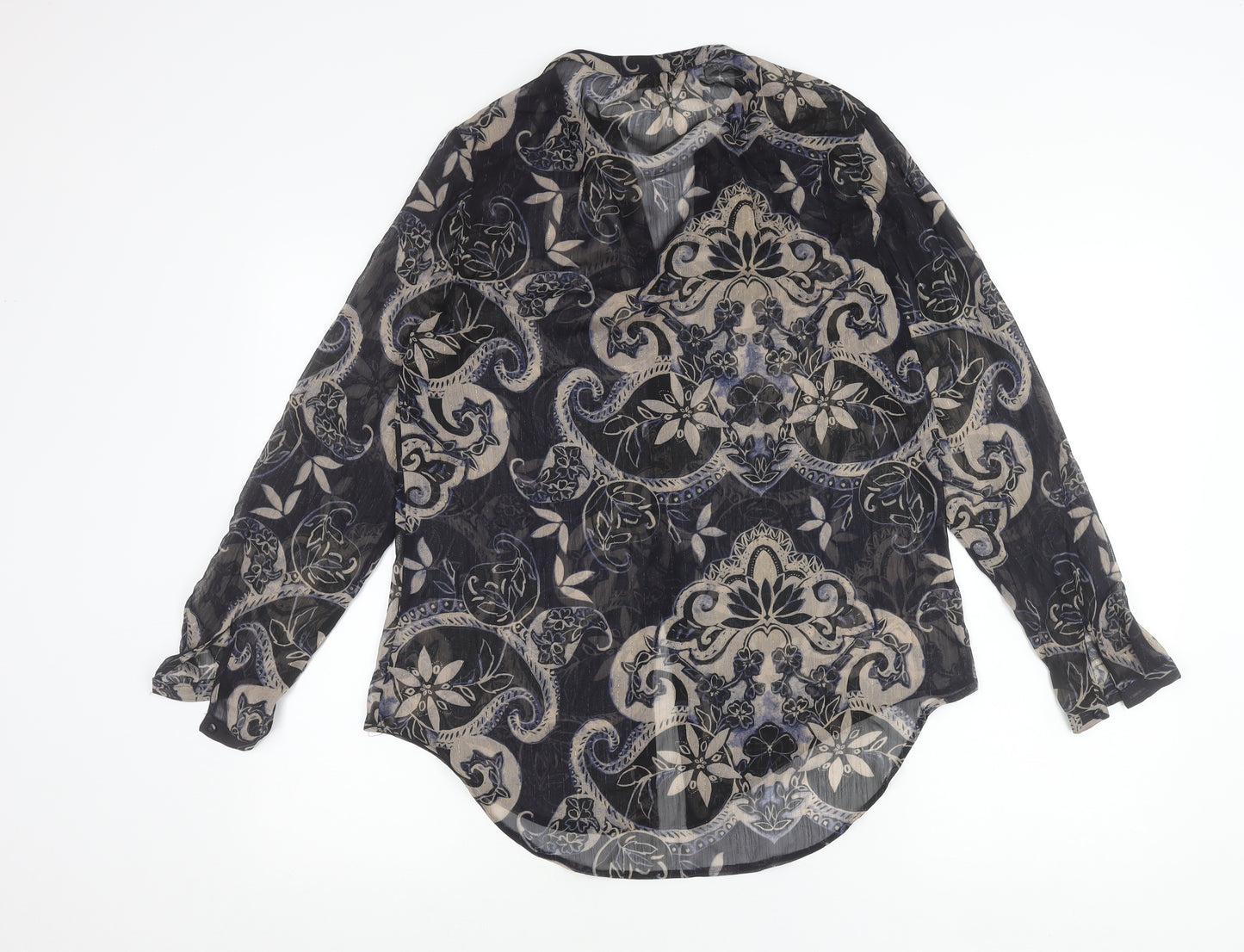 Soon Womens Multicoloured Paisley Tunic Blouse Size 10
