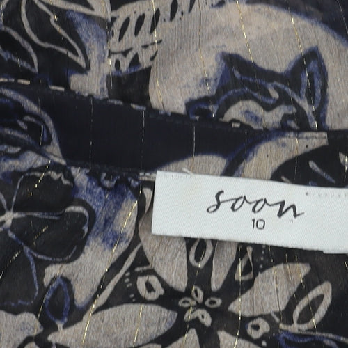 Soon Womens Multicoloured Paisley Tunic Blouse Size 10