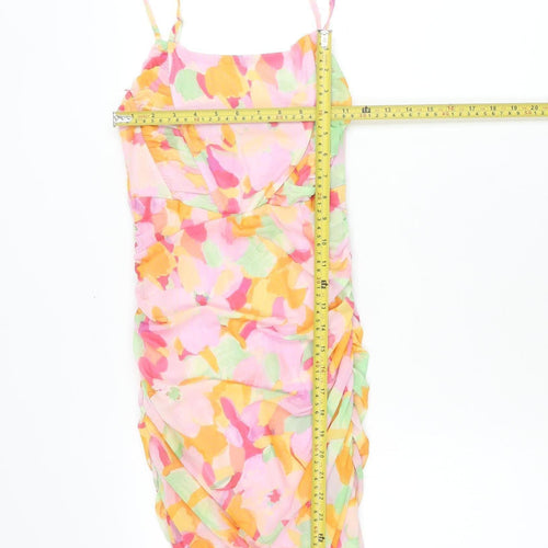 Stradivarius Women’s Multicoloured Floral Bubble Dress Size 8
