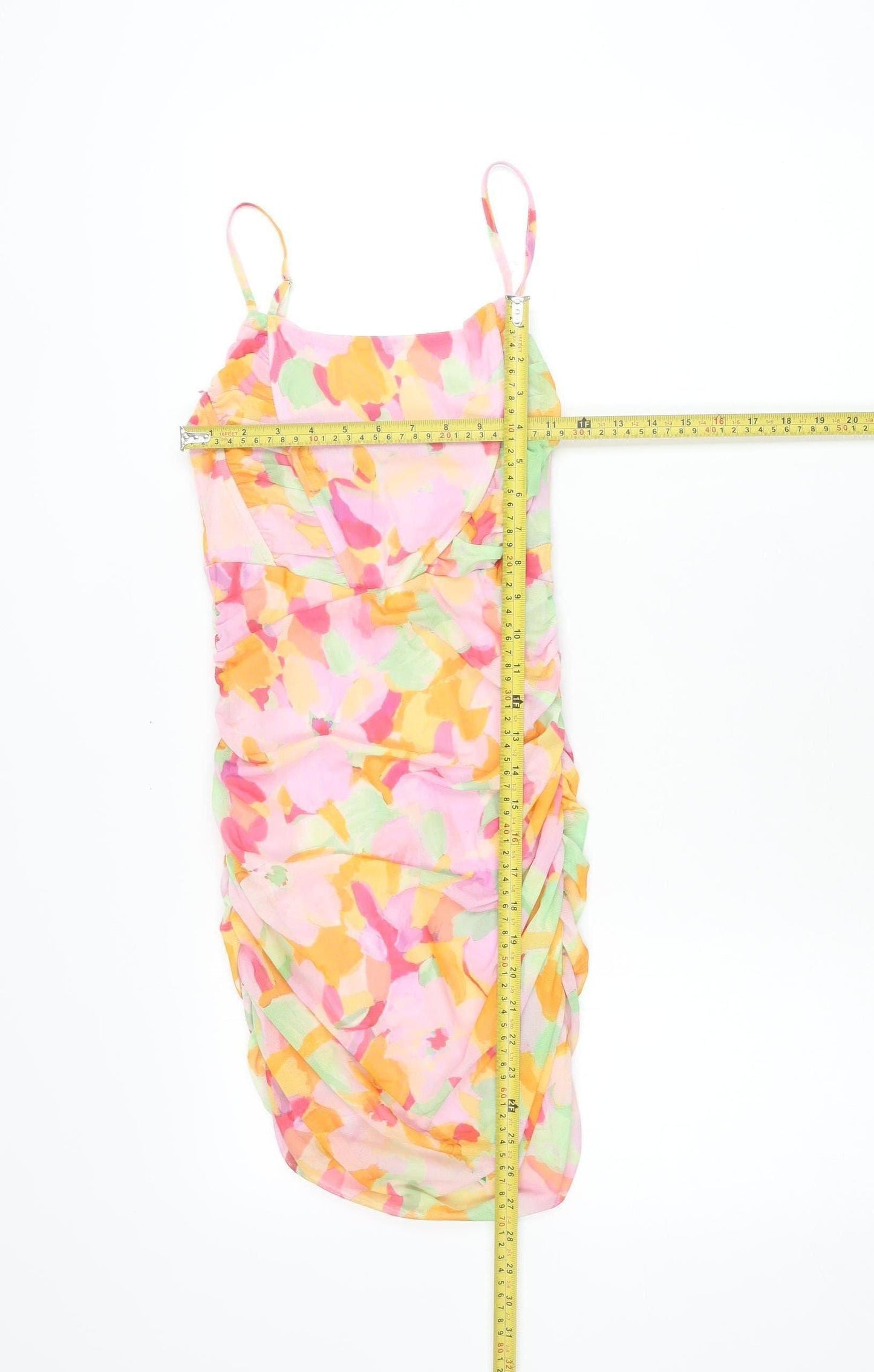 Stradivarius Women’s Multicoloured Floral Bubble Dress Size 8