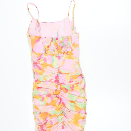 Stradivarius Women’s Multicoloured Floral Bubble Dress Size 8