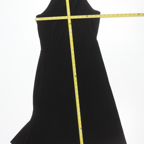 Oasis Womens Black Size 10 Sheath Dress Sleeveless Bow Formal