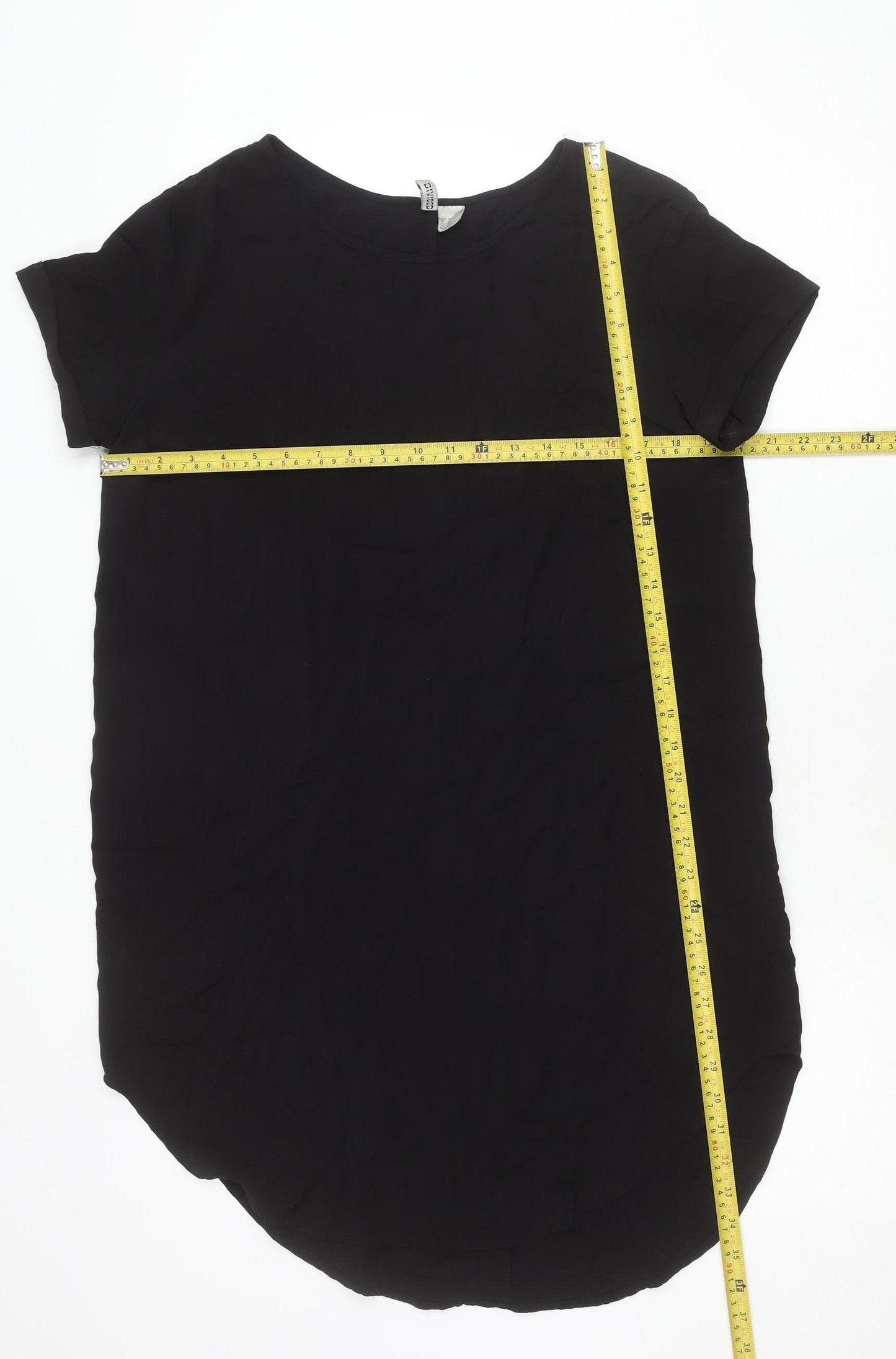 H&M Divided Women’s Black Size 12 Basic Short Sleeve T-Shirt