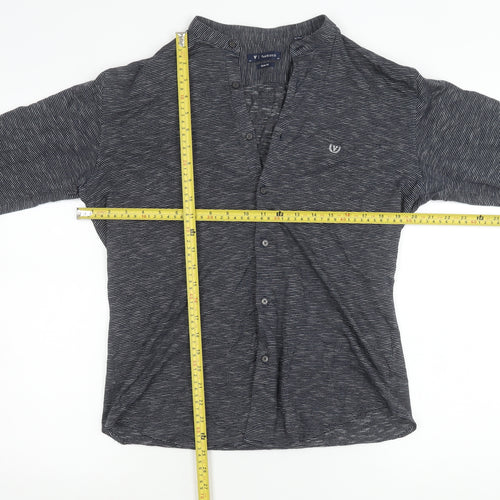 Van Heusen Men’s Blue Slim Fit Long Sleeve Striped Button-Up Shirt Size 15.5