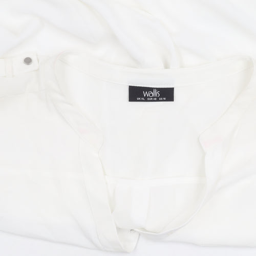 Wallis Women’s White XL Long Sleeve Tunic Button-Up Blouse