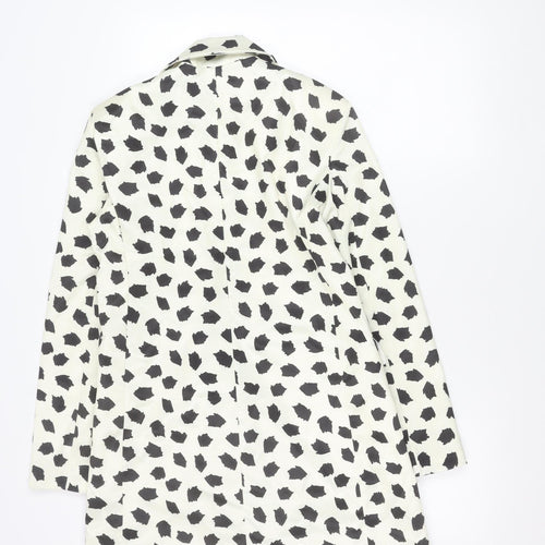 I Saw It First Womens White Dalmatian Print Blazer Size 8