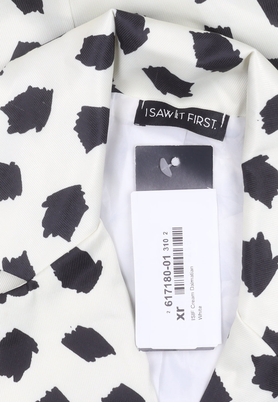 I Saw It First Womens White Dalmatian Print Blazer Size 8