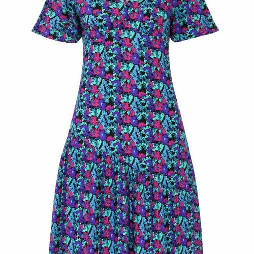 New Look Womens Multicoloured Floral A-Line Dress Size 8