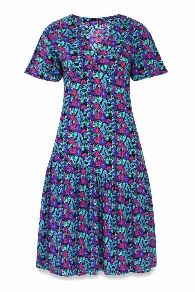 New Look Womens Multicoloured Floral A-Line Dress Size 8