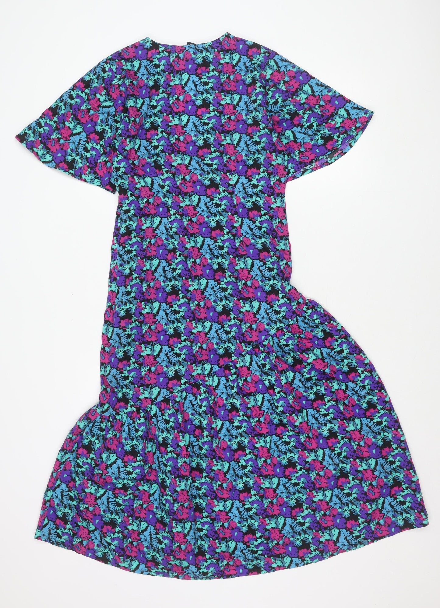 New Look Womens Multicoloured Floral A-Line Dress Size 8