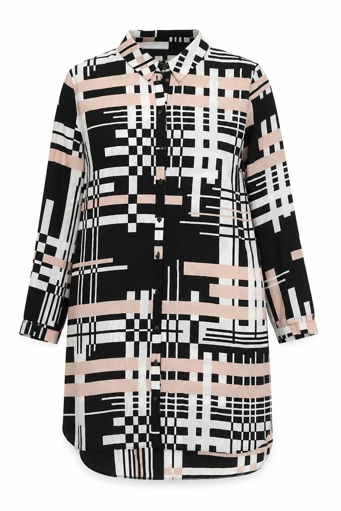 Lipsy Women’s Multicoloured Shirt Dress UK 14 Long Sleeve Workwear