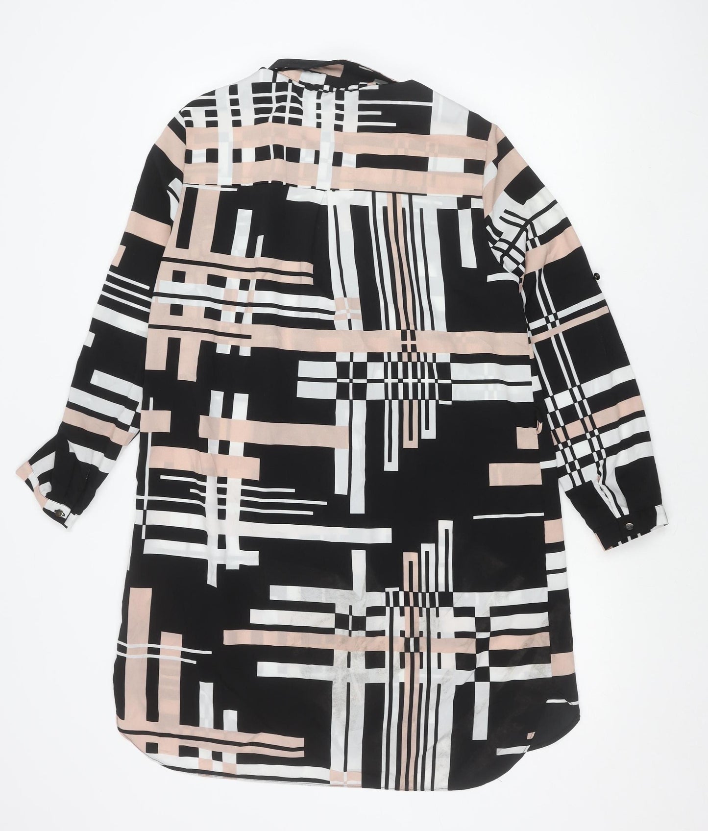 Lipsy Women’s Multicoloured Shirt Dress UK 14 Long Sleeve Workwear