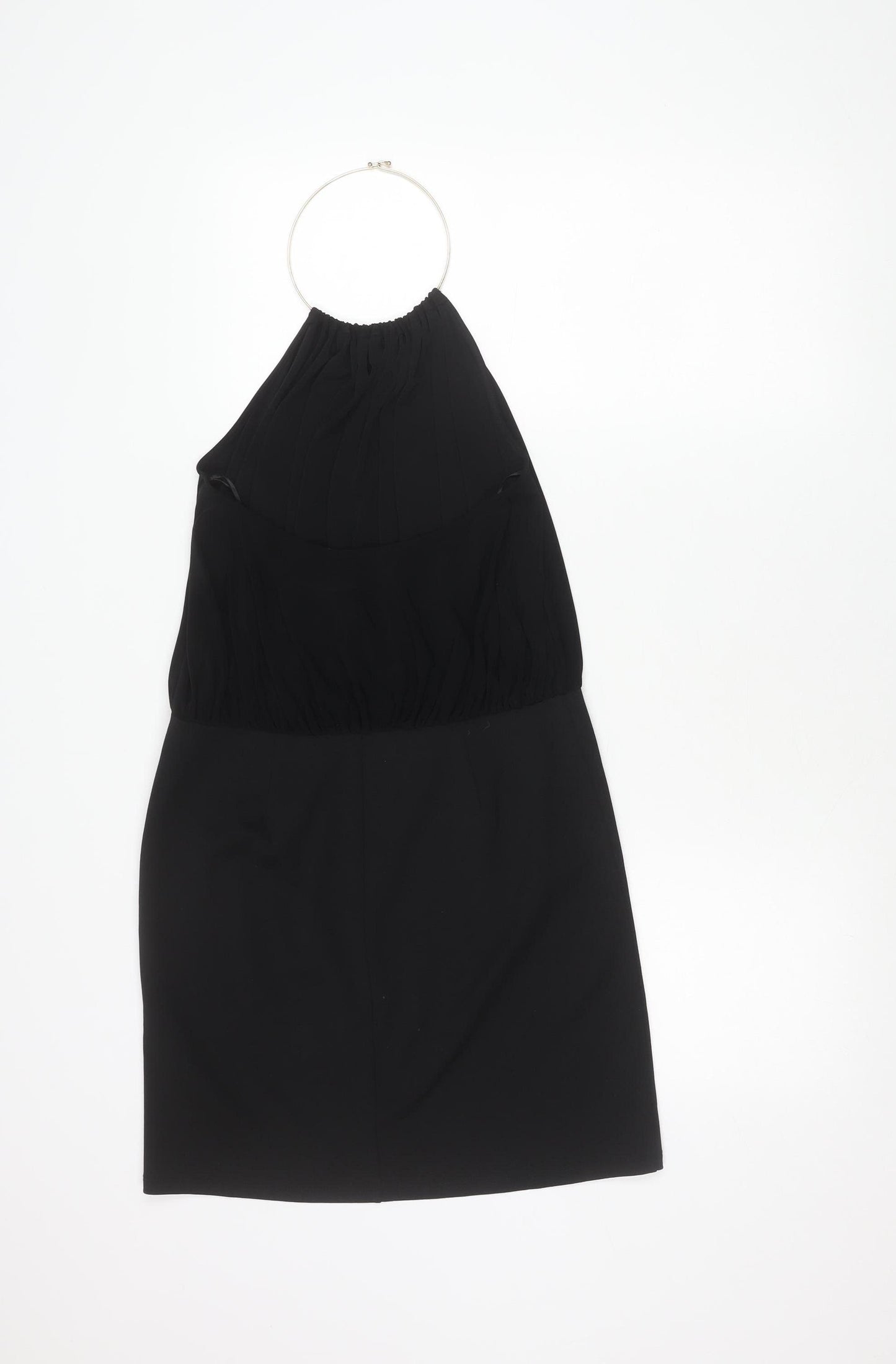New Look Women's Black Size 14 Halter Bodycon Dress Party Cocktail
