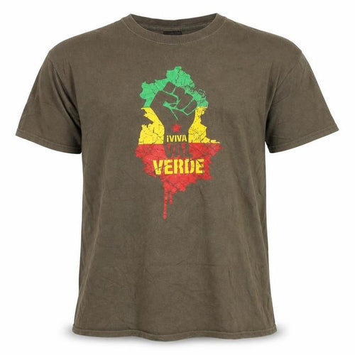 Last Exit To Nowhere Men’s Brown Graphic T-Shirt L Retro Viva Verde